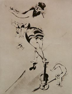 Marc Chagall etching and drypoint