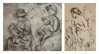 Pierre-Auguste Renoir 2 etchings