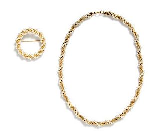 A Collection of Yellow Gold and Seed Pearl Jewelry, 33.10 dwts.