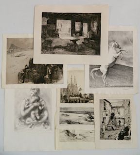 8 American Associated Artists prints