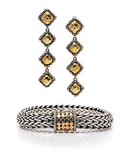 A Collection of Sterling Silver and Yellow Gold Jewelry, John Hardy, 50.60 dwts.