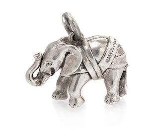 A Sterling Silver Elephant Pendant, Kieselstein-Cord, 20.00 dwts.