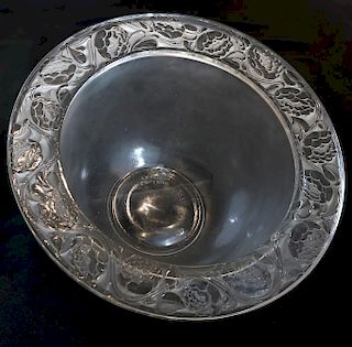 R. Lalique Frosted Glass Cernuschi Bowl