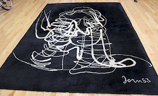 MIDCENTURY. Artist Signed Abstract Carpet.