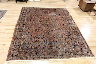 Antique and Finely hand Woven Roomsize Sarouk