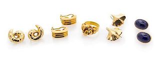 A Collection of Yellow Gold Jewelry, 28.20 dwts.