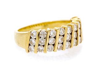 An 18 Karat Yellow Gold and Diamond Ring, 3.80 dwts.