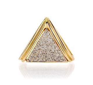 A Yellow Gold and Diamond Slide Pendant, 5.20 dwts.