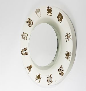 Barnaba Fornasetti, Illuminated 'Zodiaco' mirror, 1990s