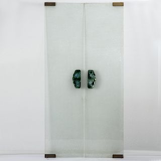 Paolo De Poli, Two glass doors with door handles, 1960s