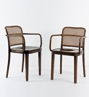 Josef Hoffmann, Two armchairs, c. 1930
