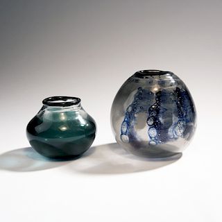 Erwin Eisch, Frauenau (in the style of), Two vases, 1970s