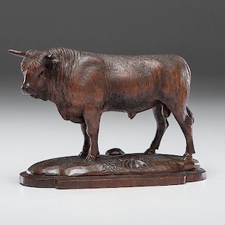 A Carved Scottish Bull