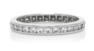 A Platinum and Diamond Eternity Band, 2.20 dwts.