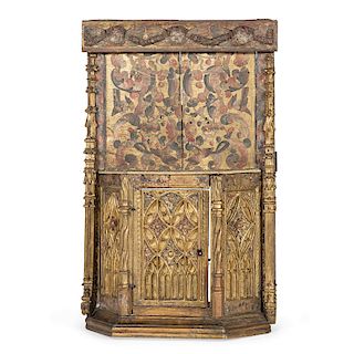 Italian Carved and Painted Wood Altar