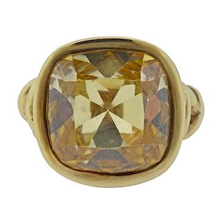Adria de Haume 18k Gold Yellow Stone Ring 