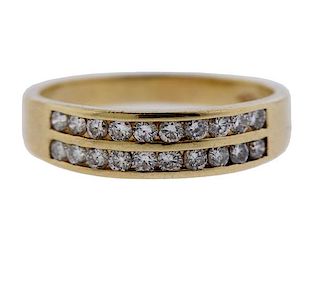 14K Gold Diamond Wedding Band Ring