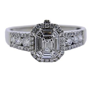 18k Gold Diamond Engagement Ring 