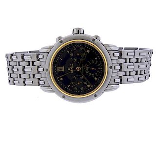Gevril 18K Gold Steel Chronograph Automatic Watch K0111