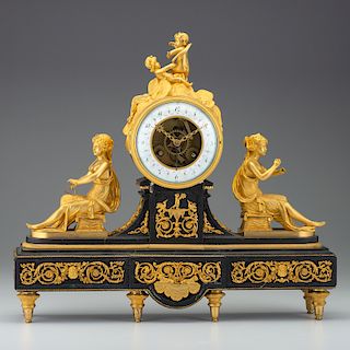 French Shelf Clock, Signed Cousin