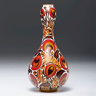 Zsolnay Gourd-Shaped Pottery Vase
