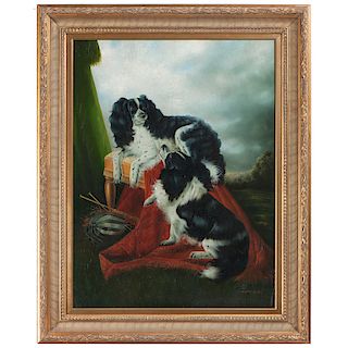 Portrait of two King Charles Spaniels, After Richard Ansdell 