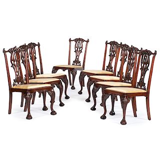 English Chippendale-style Dining Chairs