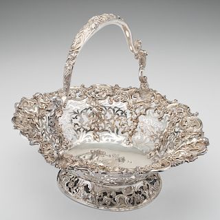 George III Sterling Cake Basket, William Tuite