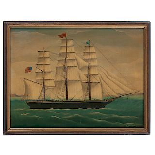 Naive Portrait of a Clipper by Evelyn Clarkson