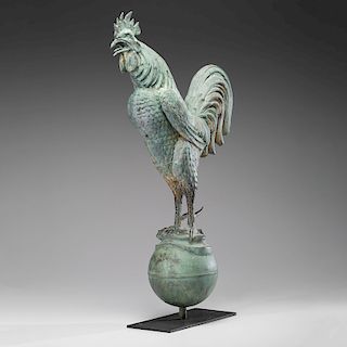 Rooster on Ball Weathervane