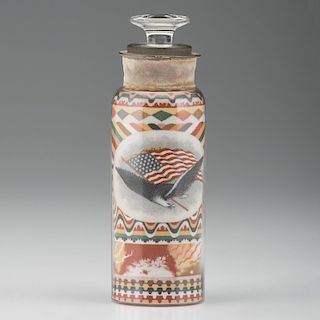 Andrew Clemens Sand Bottle with Patriotic Decoration