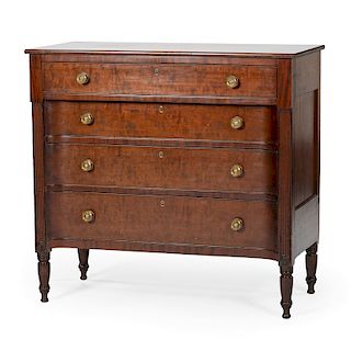 Reverse Bowfront Transitional Chest of Drawers