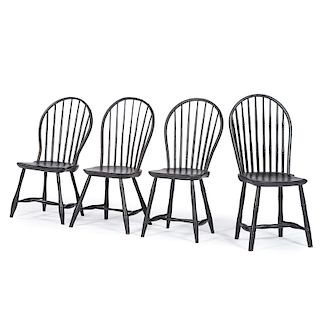 Assembled Group of Hoop Back Windsor Chairs