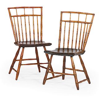 Pair of Duck Bill Windsor Chairs