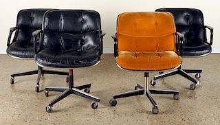 SET 4 CHARLES POLLOCK EXECUTIVE CHAIRS BY KNOLL