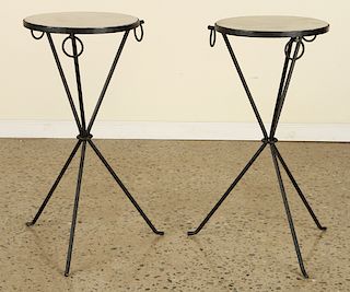 PAIR IRON DRINKS TABLES MANNER JEAN-MICHEL FRANK