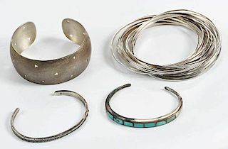 Four Sterling Bracelets