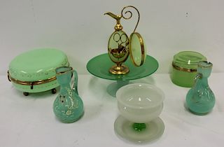 Lot of Assorted Antique Opaline Glass Items.