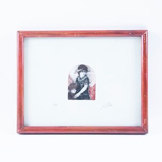 Julio Chico (Ciudad de México, 1947 - ) Maternidad. Grabado, 32/50. Enmarcado. 8 x 12 cm