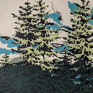 Neil Welliver - From Zeke's place, Maine Landscape #67