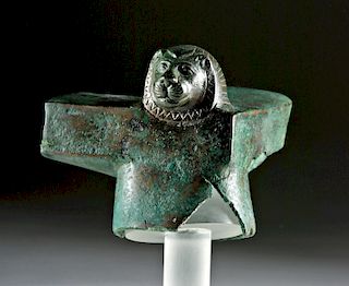 Egyptian Copper Lion Attachment, ex-Sotheby's