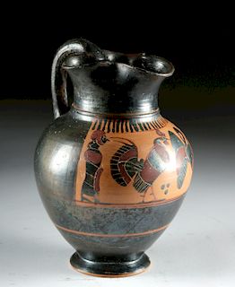 Greek Euboean Terracotta Trefoil Oinochoe
