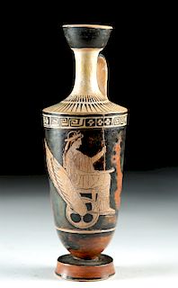 Greek Attic Red-Figure Lekythos Demeter Chariot - TL