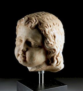 Roman Marble Head of a Child