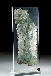 Rare Roman Tinned Bronze Foil Box Panel, ex Christie's