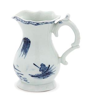 A Worcester Porcelain Creamer Height 3 3/4 inches.