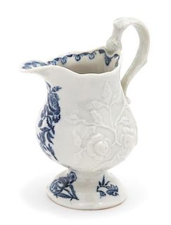 A Worcester Porcelain Creamer Height 4 3/8 inches.