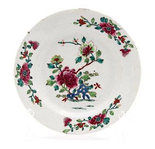 A Bow Porcelain Plate Diameter 9 inches.