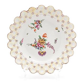A Chelsea Porcelain Plate Diameter 7 1/2 inches.