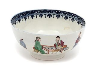 A Dr. Wall Worcester Porcelain Waste Bowl Height 2 3/4 x diameter 6 inches.